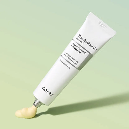COSRX The Retinol 0.1 Cream 20ml - Crème puissante infusée de rétinol pur à 0,1% - texture - Soin coréen k-beauty - Skinorea