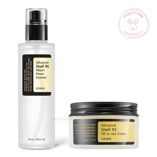 COSRX Advanced Snail Pack - Mucin Power Essence + All in one Cream - Hydrating and Repairing