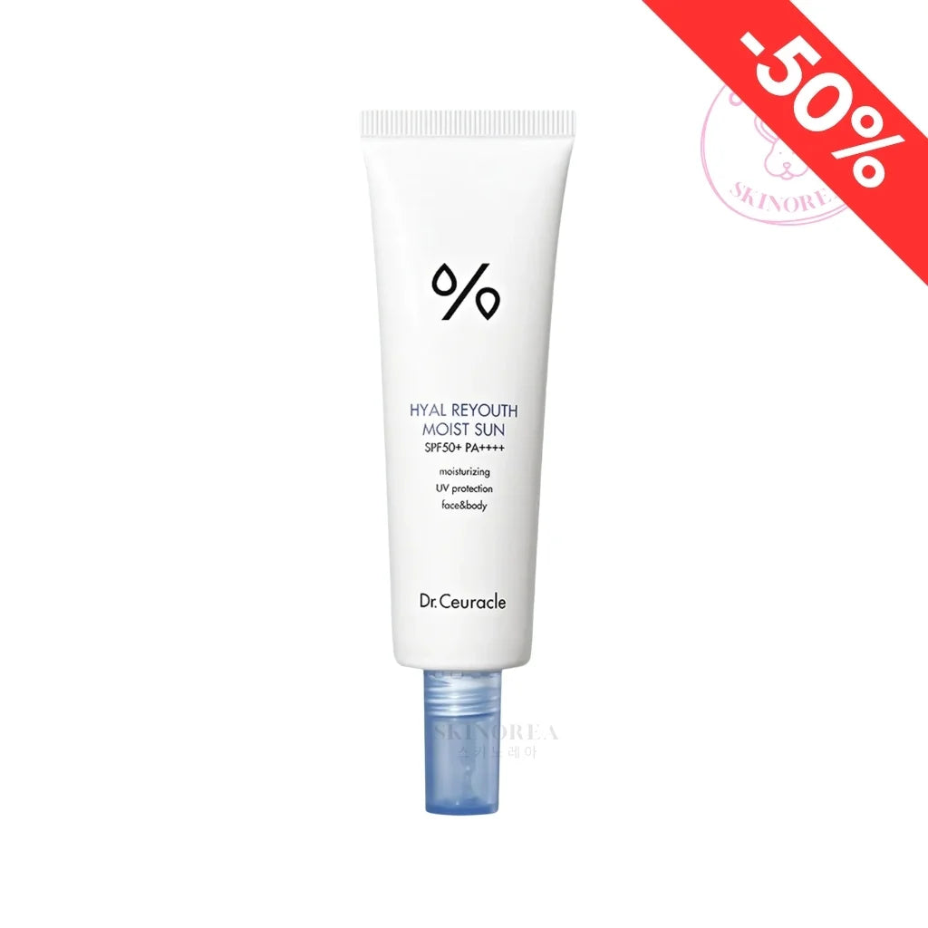 Dr.Ceuracle Hyal Reyouth Moist Sun 50ml - Crème solaire hydratante quotidienne en promo à - 50% pas cher - Kbeauty Korean skincare Europe fast delivery - Skincare coréenne Skinorea shop Paris France livraison rapide