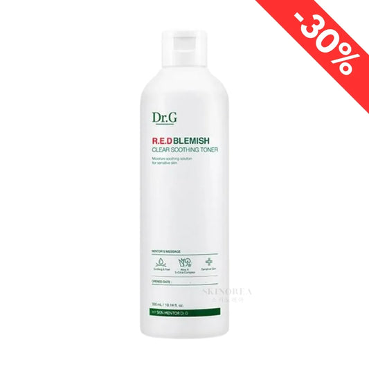 Dr.G Red Blemish Clear Soothing Toner 300ml - Sensitive and acne-prone skin toner -30% de réduction promo pas cher - Kbeauty Korean skincare Europe fast delivery - Skincare coréenne Skinorea shop Paris France livraison rapide - yesstyle