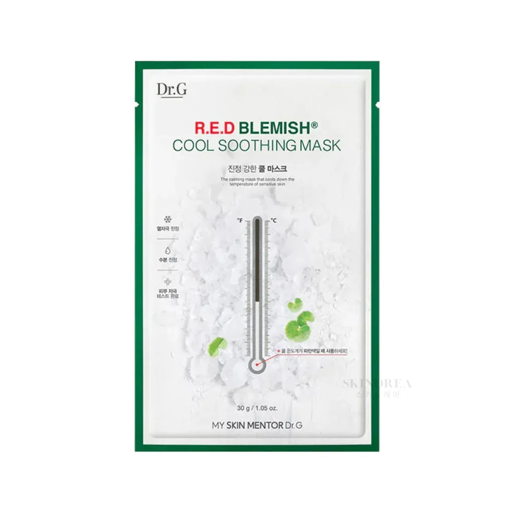 Dr.G Red Blemish Cool Soothing Mask 1sheet - Calming hydrating sheet mask - Kbeauty Korean Skinorea shop Europe fast delivery - skincare coréenne Skinorea shop France Paris livraison rapide - yesstyle