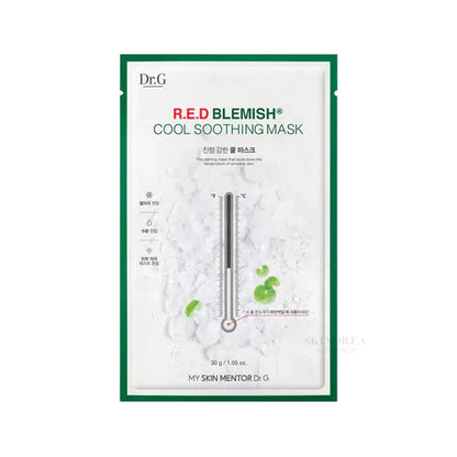 Dr.G Red Blemish Cool Soothing Mask 1sheet - Calming hydrating sheet mask - Kbeauty Korean Skinorea shop Europe fast delivery - skincare coréenne Skinorea shop France Paris livraison rapide - yesstyle