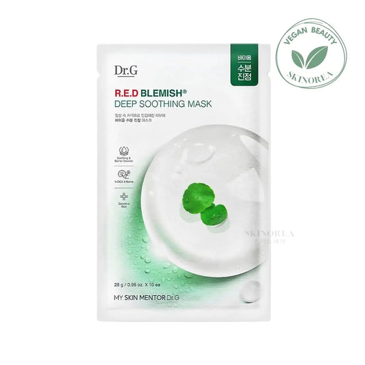 Dr.G Red Blemish Deep Soothing Mask - Soothing and nourishing mask for sensitive skin - Kbeauty Korean Skinorea shop Europe fast delivery - skincare coréenne Skinorea shop France Paris livraison rapide - yesstyle