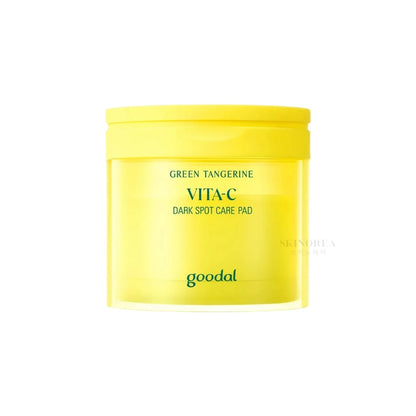 Goodal Green Tangerine Vita-C Dark Spot Care Pad 70 pads - Gentle exfoliating brightening vitamin c toner pads - Kbeauty Korean Skinorea shop Europe fast delivery - skincare coréenne Skinorea shop France Paris livraison rapide - yesstyle