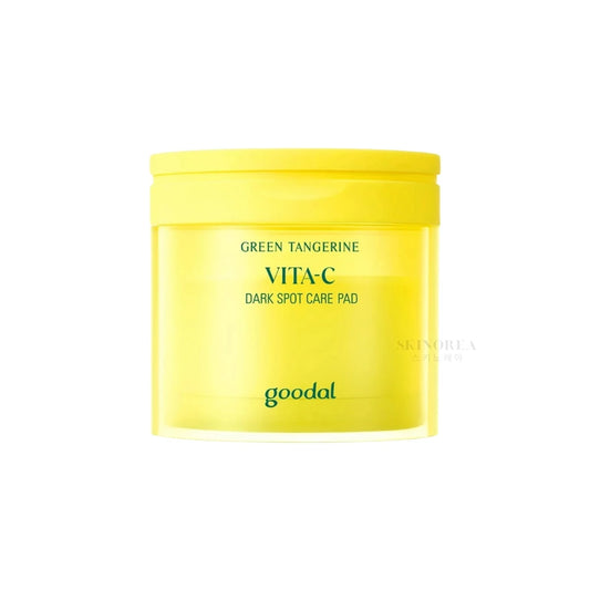 Goodal Green Tangerine Vita-C Dark Spot Care Pad 70 pads - Gentle exfoliating brightening vitamin c toner pads - Kbeauty Korean Skinorea shop Europe fast delivery - skincare coréenne Skinorea shop France Paris livraison rapide - yesstyle
