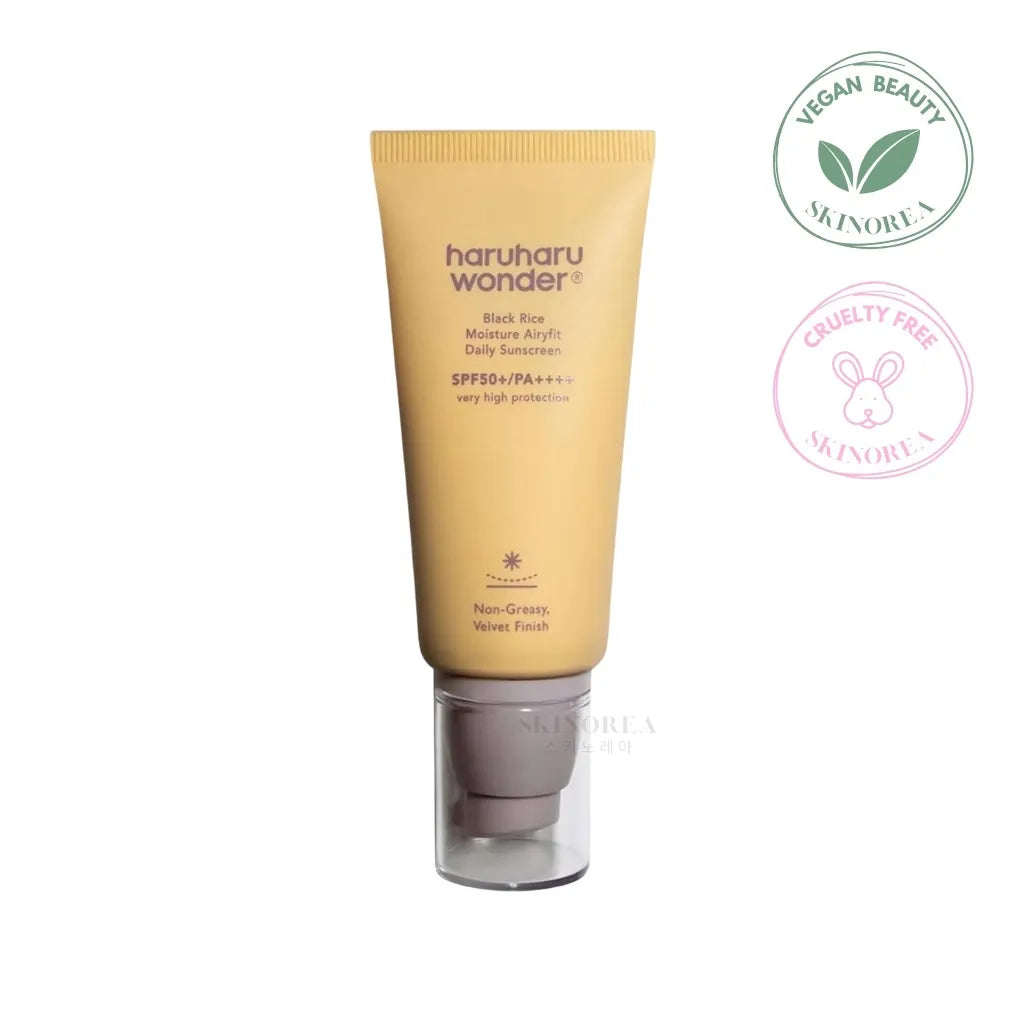 Haruharu wonder Black Rice Moisture Airyfit Sunscreen SPF50+ PA++++ 50ml - Lightweight vegan sunscreen - Kbeauty Korean Skinorea shop Paris France fast delivery - yesstyle 