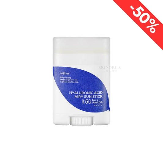 ISNTREE Hyaluronic Acid Airy Sun Stick - Stick solaire non gras à - 50% de réduction pas cher - Kbeauty Korean skincare Europe fast delivery - Skincare coréenne Skinorea shop Paris France livraison rapide - yesstyle