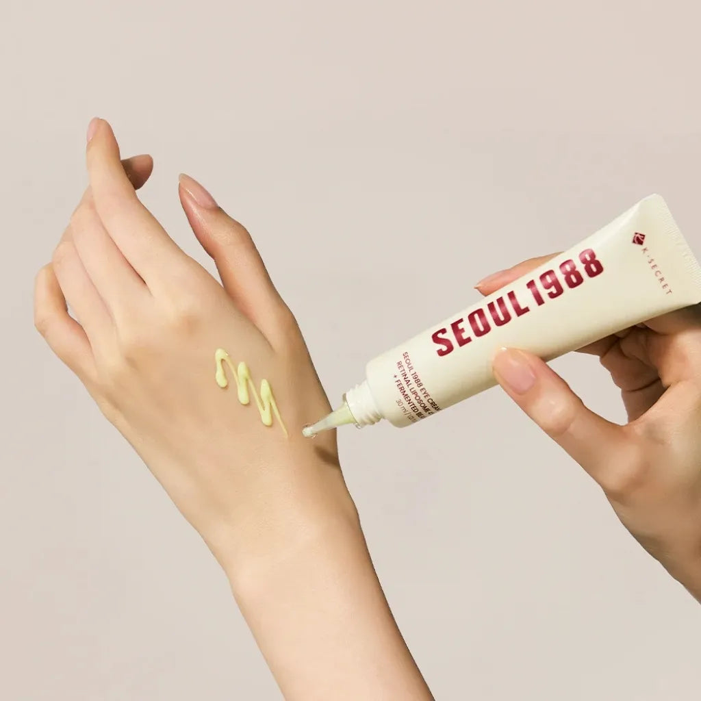 K-SECRET - SEOUL 1988 Eye Cream : Retinal Liposome 4% + Fermented Bean 30ml - Crème contour des yeux vegan multi-zones pour un puissant effet anti-âge- texture - Kbeauty Korean Skinorea shop Europe fast delivery - skincare coréenne Skinorea shop France Paris livraison rapide - yesstyle