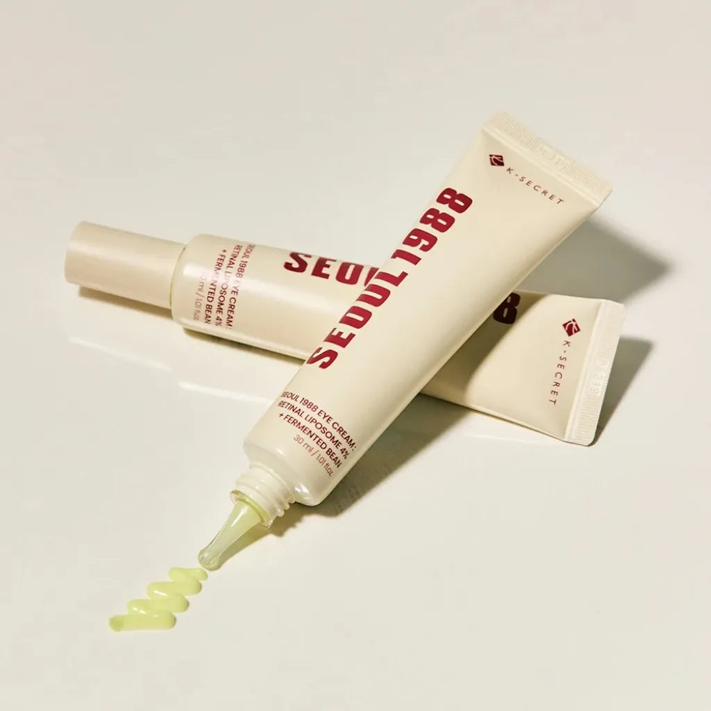 K-SECRET - SEOUL 1988 Eye Cream : Retinal Liposome 4% + Fermented Bean 30ml - Crème contour des yeux vegan multi-zones pour un puissant effet anti-âge- texture - Kbeauty Korean Skinorea shop Europe fast delivery - skincare coréenne Skinorea shop France Paris livraison rapide - yesstyle