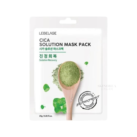 Lebelage Cica Solution Mask - Soothing and hydrating sheet Mask - kbeauty korean skincare - Skinorea - yesstyle