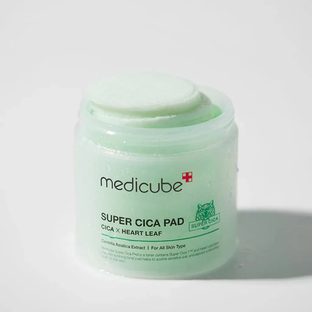 Medicube Super Cica Pad 70 pads - Pad tonique exfoliants doux - texture - K-beauty soin cosmétique corée Skinorea shop France livraison rapide - yesstyle