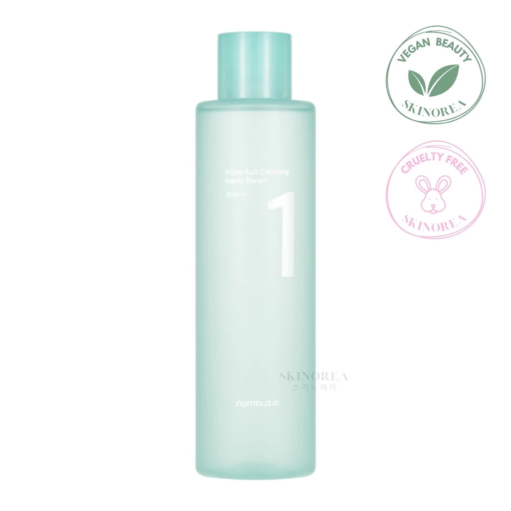 Numbuzin No.1 Pure-Full Calming Herb Toner 300ml - Non-comedogenic soothing toner - Kbeauty Korean Skinorea shop Europe fast delivery - skincare coréenne Skinorea shop France Paris livraison rapide - yesstyle 