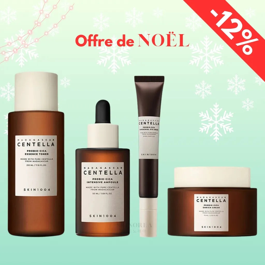 SKIN1004 Probio-Cica Anti Aging Routine pack - Routine anti-âge SKIN1004 formulée à base de Centella Asiatica fermentée vegan et Cruelty-free - Skincare coréenne Skinorea shop Paris France livraison rapide - Kbeauty Korean skincare Europe fast delivery - Offre de Noel -12%