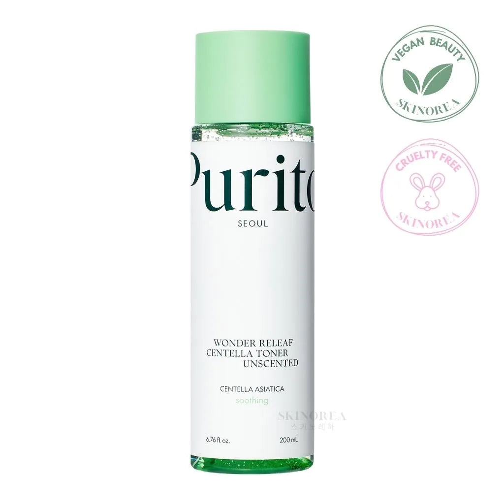 Purito SEOUL Wonder Releaf Centella Toner Unscented 200ml - Deep soothing Korean toner - Kbeauty Korean Skinorea shop Paris France fast delivery - yesstyle