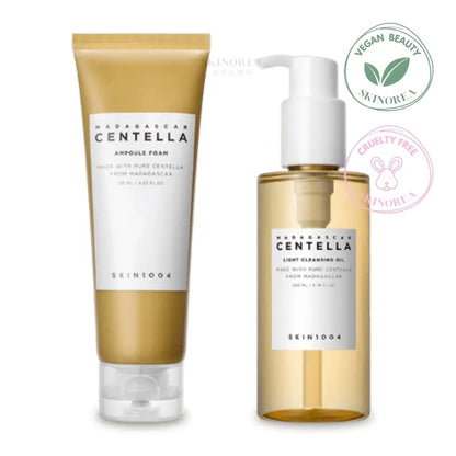 SKIN1004 Madagascar Centella Light Double Cleansing Duo pack 200ml + 125ml - Gentle double cleansing duo Skin1004 - Kbeauty Korean Skinorea shop Paris France fast delivery  - Double nettoyage en douceur Skin1004 - Kbeauty skincare coréenne Skinorea shop Paris France livraison rapide - yesstyle