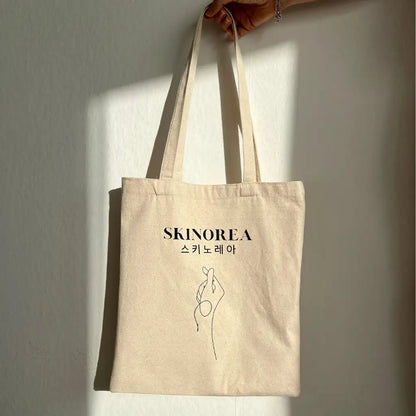 SKINOREA - 100% Cotton Tote Bag 40 x 36 cm - skincare coréenne Skinorea shop France Paris livraison rapide - Kbeauty Korean Skinorea shop Europe fast delivery 