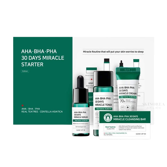 SOME BY MI AHA-BHA-PHA 30 Days Miracle Starter Kit - Complete Skincare Solution for Irritated and Sensitive Skin
