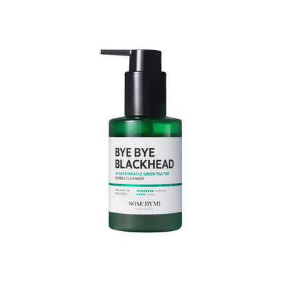 SOME BY MI Bye Bye Blackhead 30 Days Miracle Green Tea Tox Bubble Cleanser 120g - Cleanser to eliminate blackheads