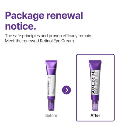 SOME BY MI Retinol Intense Eye Cream 30ml - new packaging - Crème contour des yeux anti-âge et raffermissant au rétinal - Kbeauty skincare coréenne Skinorea shop Paris France livraison rapide - yesstyle 