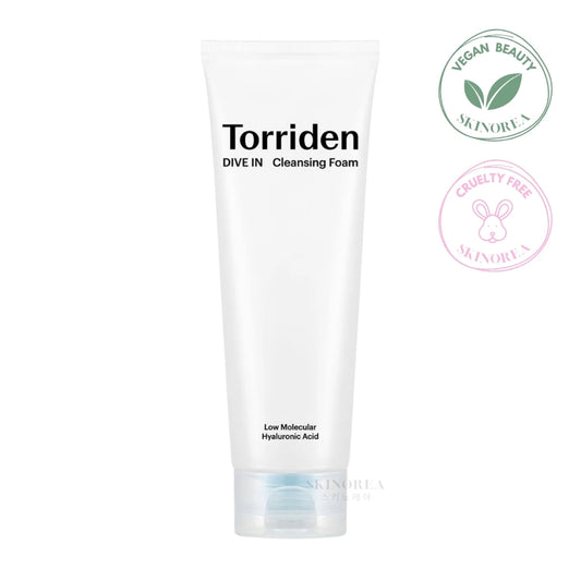 Torriden DIVE-IN Low Molecular Hyaluronic Acid Cleansing Foam - Vegan gentle moisturising cleanserr - Kbeauty Korean Skinorea shop Europe fast delivery - skincare coréenne Skinorea shop France Paris livraison rapide - yesstyle