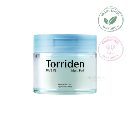 Torriden DIVE-IN Low Molecule Hyaluronic Acid Multi Pad 80 sheets - Moisturizing toner pads
