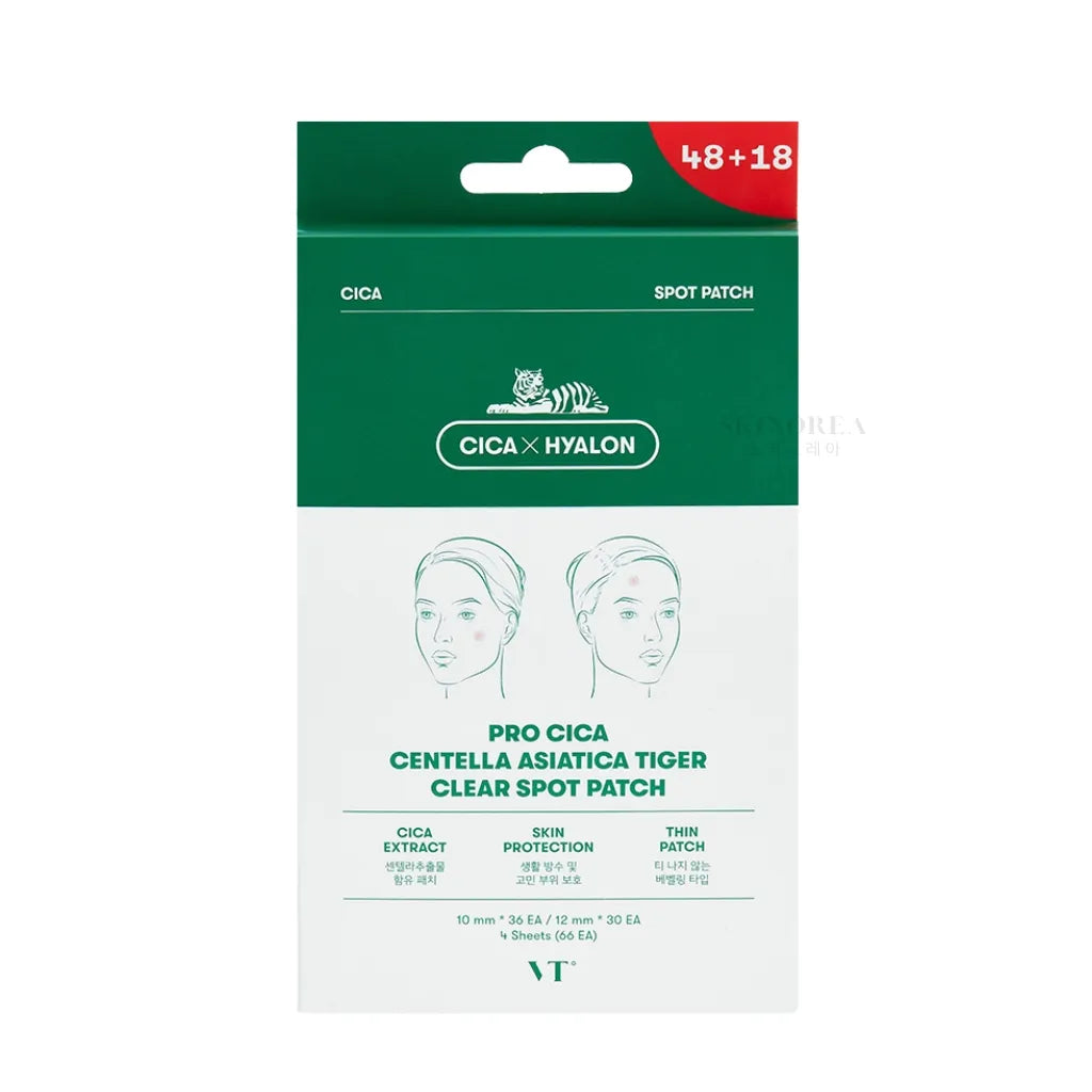 VT Pro Cica Centella Asiatica Tiger Clear Spot Patch Set 66patchs - Soothing patch for pimples and acne - Kbeauty Korean Skinorea shop Europe fast delivery - skincare coréenne Skinorea shop France Paris livraison rapide - yesstyle